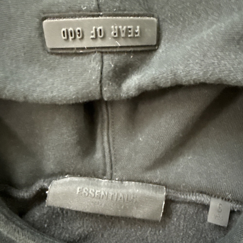 Essentials Fear Of GOD Hoodie Sweatshirt Black Mens Oversized Baggy Sz S - Picture 3 of 9